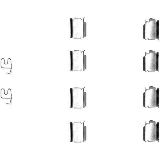 Mintex Brake Pad Accessory Fitting Kit Front fits Chrysler Grand Voyager V