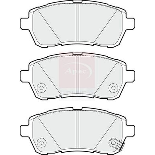 Apec Front Brake Pad Set fits Mazda 2 2007-2015 1.3 1.4 1.5 1.6