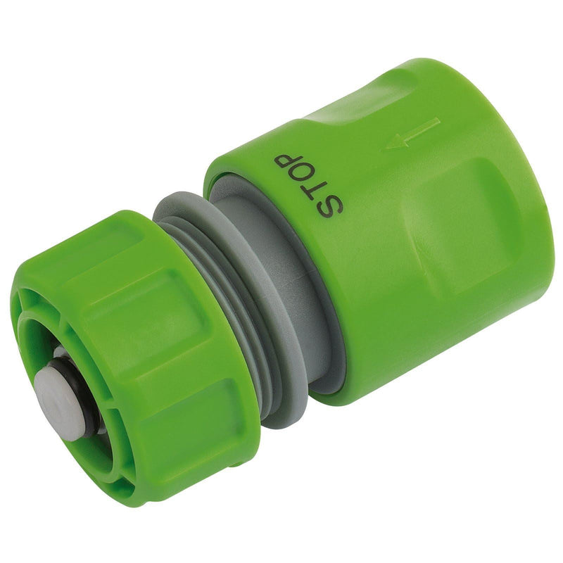 Draper Garden Hose Connector with Water Stop Feature, 1/2" 25902 Draper - Dynamic Drive