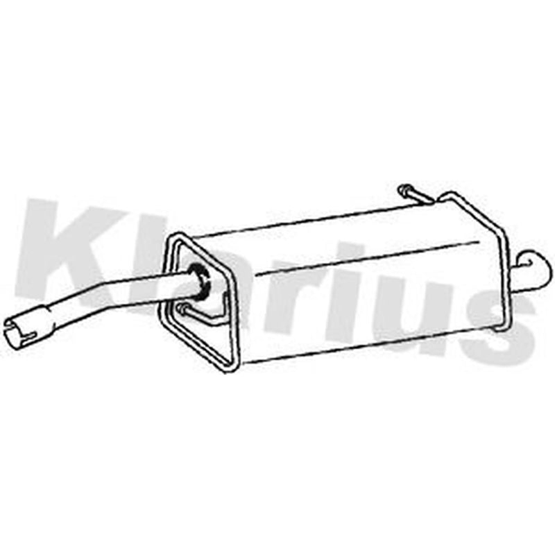 Klarius Box With Tail Pipe Rear fits Ford Fiesta VI 2008-2017 1.4 1.5 1.6