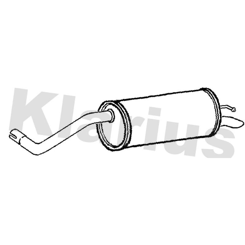 Klarius Box With Tail Pipe Rear fits VW Fox 2005-2011 1.2