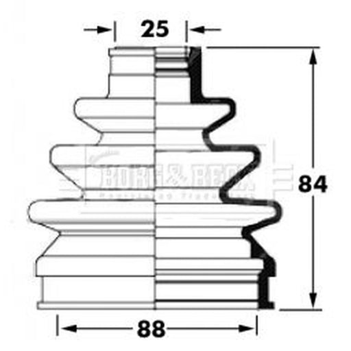 Borg & Beck Drive Shaft Bellow Kit Wheel Side BCB6033