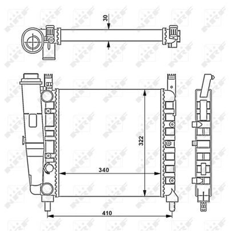NRF Engine Radiator 58730