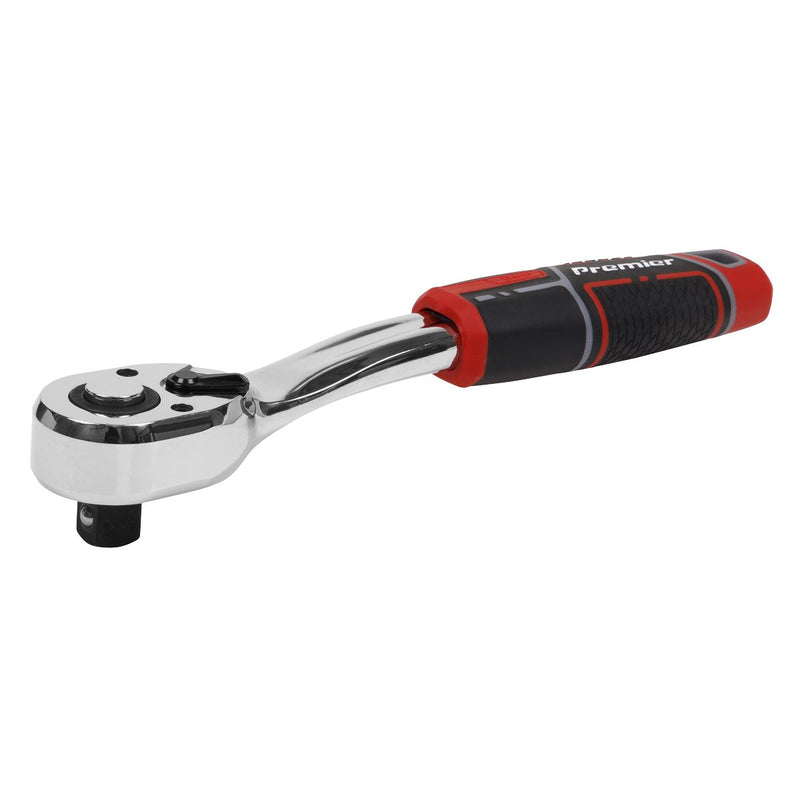 Premier Pear-Head Offset Ratchet Wrench with Flip Reverse 1/2"Sq Drive Sealey Premier - Dynamic Drive