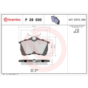 Brembo 4 x Rear Brake Pad Set fits Honda Accord 1999-2002 1.8 2.0 2.3