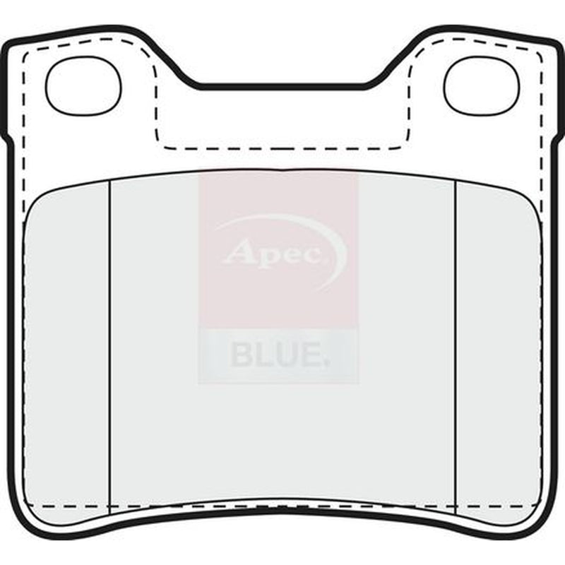 Apec Rear Brake Pad Set fits Peugeot 406 1995-2004 1.6 1.8 1.9 2.0 2.1 2.2