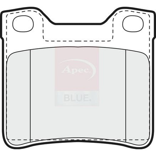 Apec Rear Brake Pad Set fits Peugeot 406 1995-2004 1.6 1.8 1.9 2.0 2.1 2.2