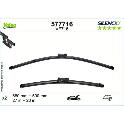 Valeo Aerotwin Front Wiper Blade Set 680mm + 577716