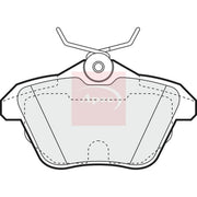 Apec Front & Rear Pads fits Alfa Romeo 166 1998-2007 2.0 2.5 3.0 3.2