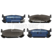 Borg & Beck Rear Brake Solid Discs & Pads fits Mazda MX-5 1998-2005 1.8