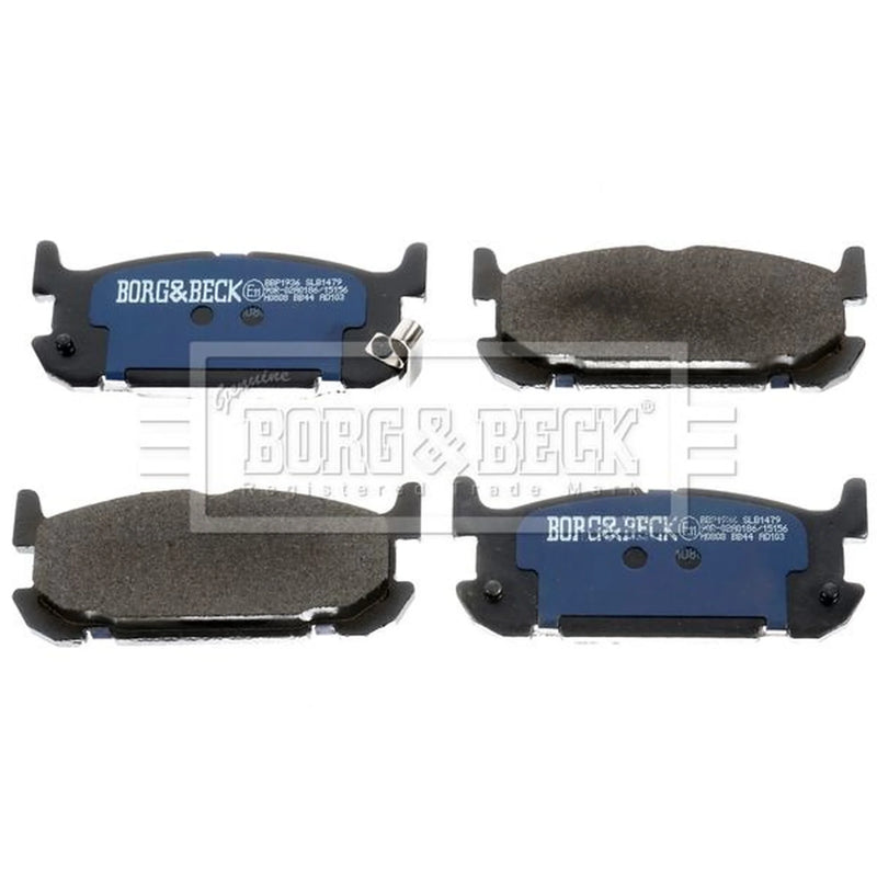 Borg & Beck Rear Brake Solid Discs & Pads fits Mazda MX-5 1998-2005 1.8