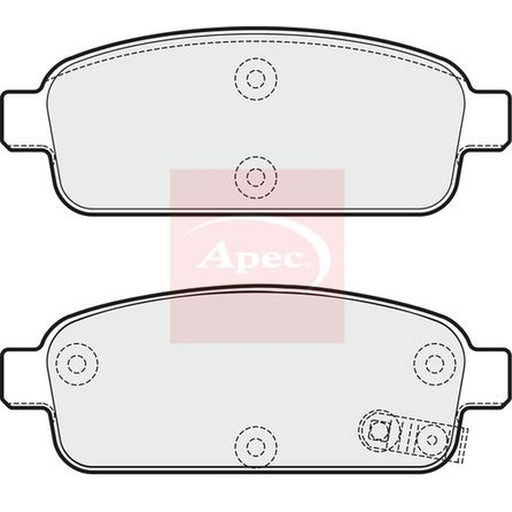 Apec Rear Brake Pad Set fits Chevrolet Aveo 2013 on 1.4