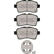 Juratek Front Brake Pad Set fits Suzuki Ignis III 2016 on 1.2