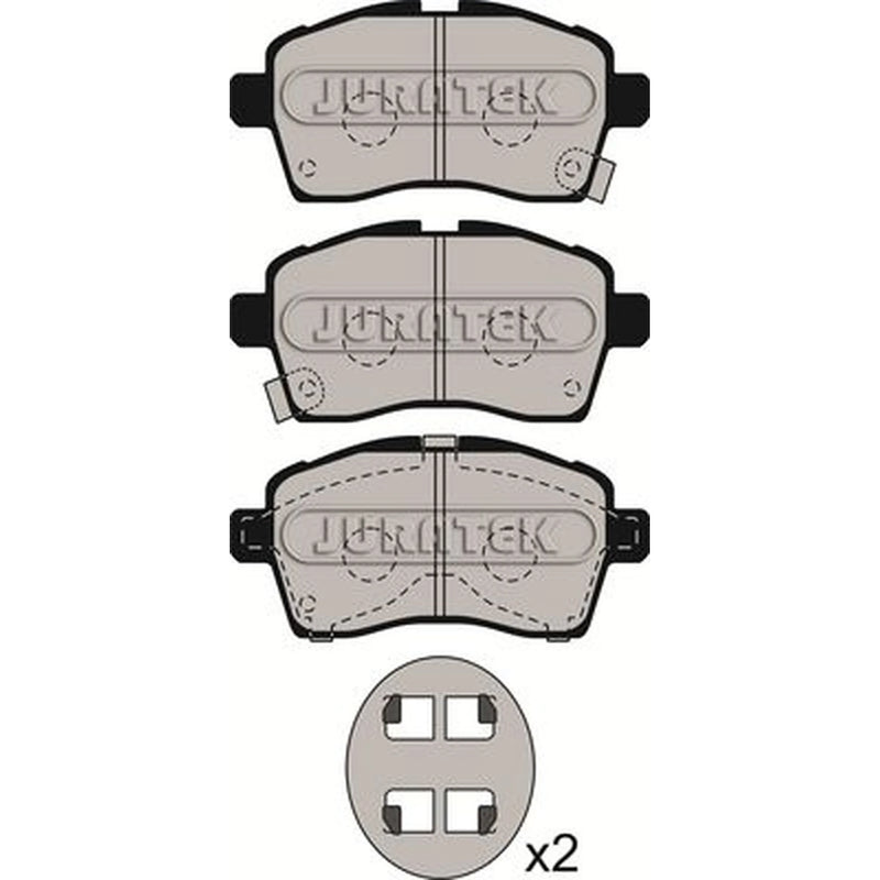 Juratek Front Brake Pad Set fits Suzuki Ignis III 2016 on 1.2