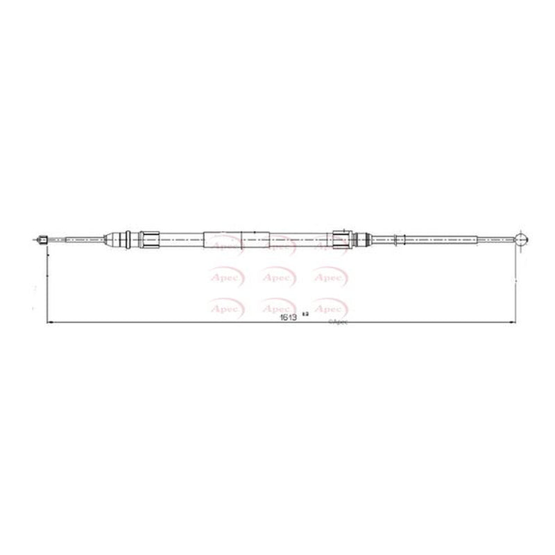Apec Handbrake Cable Left Rear fits BMW X3 2003-2011 2.0 2.5 3.0