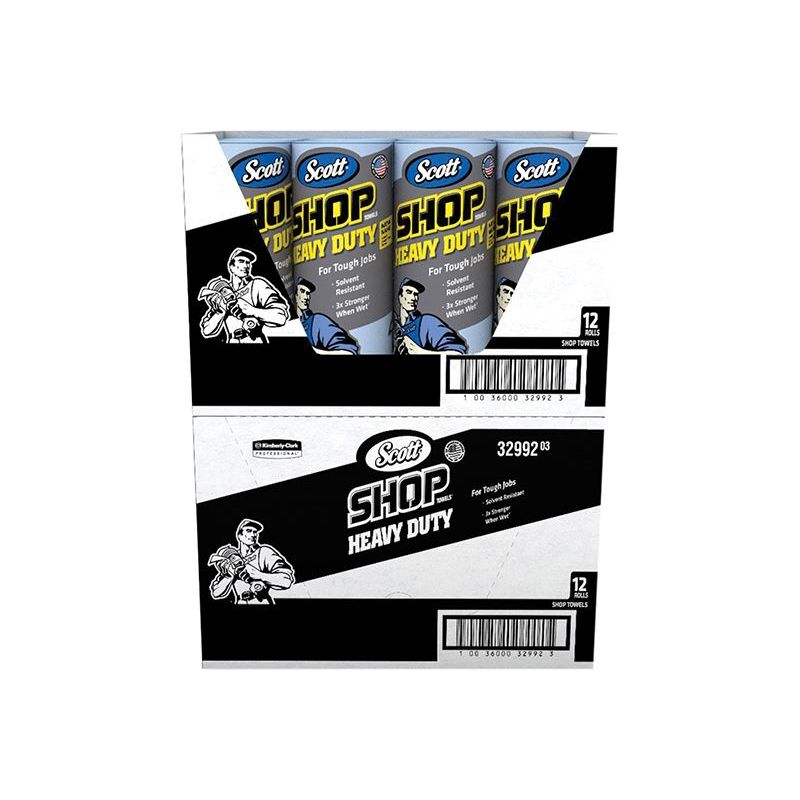 Kimberley Clarke SCOTT® Blue Heavy-Duty Shop Cloth Roll Kimberley Clarke - Dynamic Drive