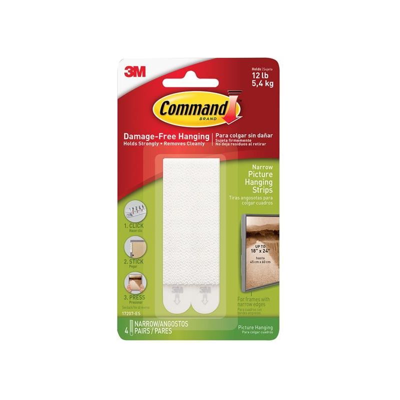 Command™ Narrow Picture Hanging Strips (Pack 4) Command™ - Dynamic Drive