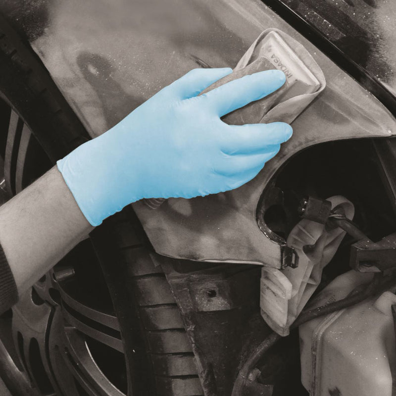 Bodyguards GL895 Powder Free Blue Nitrile Disposable Gloves Large Box of 100 Bodyguard - Dynamic Drive