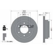 Textar 2 x Vented Rear Brake Discs 92135103-x2