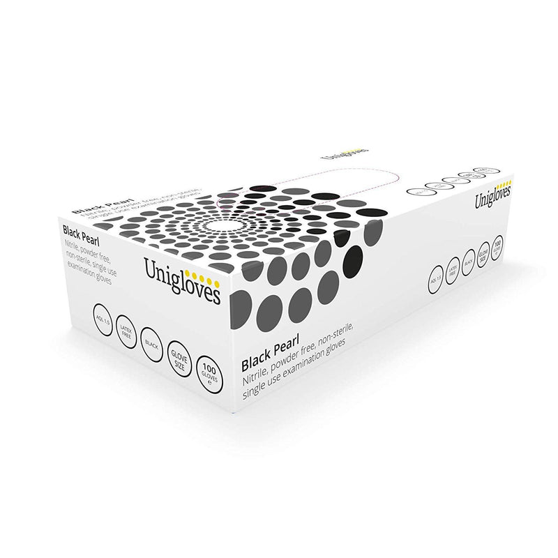 Nitrile Glove Black Medium Unigloves  - Dynamic Drive