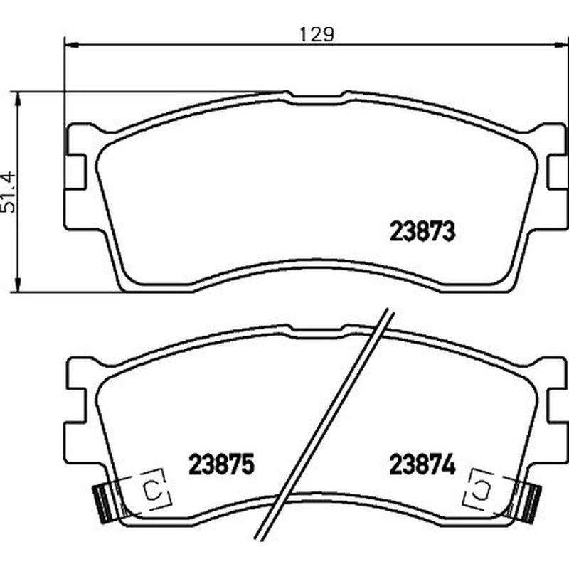 Mintex Front Brake Pad Set fits Kia Carens I 2000-2006 1.8