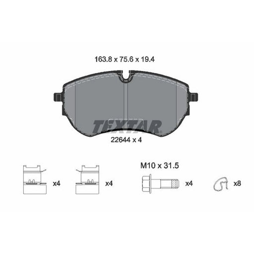 Textar Front Brake Pad Set 2264401
