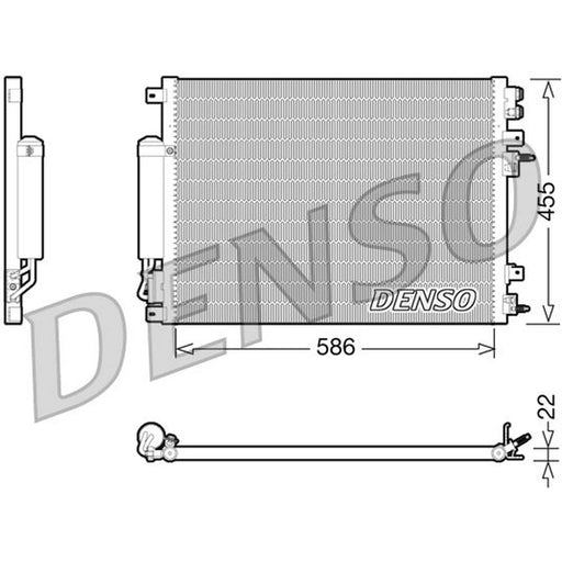 Denso Air Conditioning Condenser fits Chrysler 300C 2004-2023