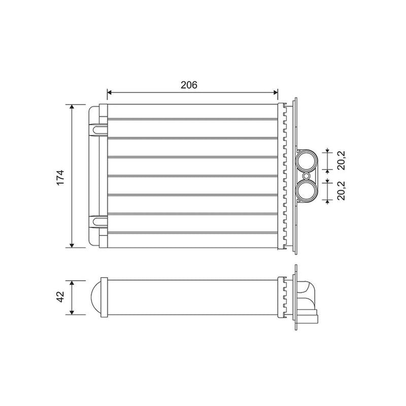 Valeo Heater Matrix Core Heat Exchanger Front 812118