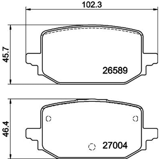 Mintex Rear Brake Pad Set fits Renault Grand Kangoo III 2024-2025