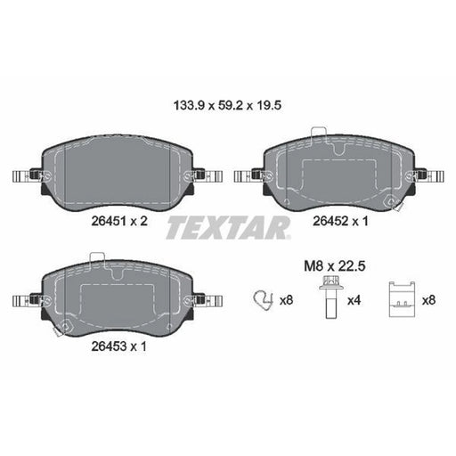Textar Front Brake Pad Set 2645101