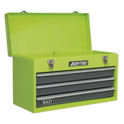 Sealey Portable Tool Chest 3 Drawer with Ball-Bearing Slides Hi-Vis & 93pc Tool Sealey - Dynamic Drive