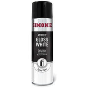 2x Simoniz Large Gloss White Acrylic Aerosol Auto Car Spray Paint 500ml SIMP18D Simoniz  - Dynamic Drive