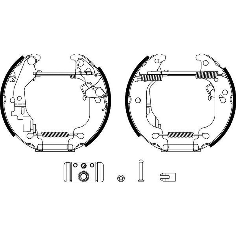 Mintex Brake Shoe Set Axle Kit fits Fiat Punto 1999-2012 1.2 1.9 188.031 188.233