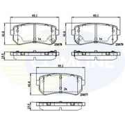 Comline Rear Brake Solid Discs & Pads fits Kia Picanto II 2011-2017 1.0 1.2