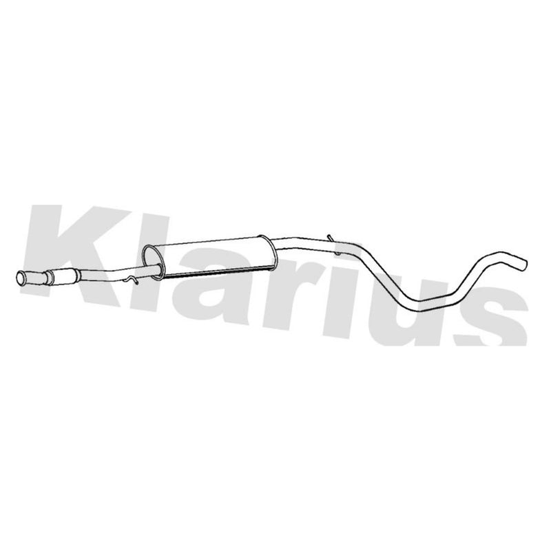 Klarius Box With Centre Pipe Centre fits Citroën Nemo 2009-2010 1.3 1.4