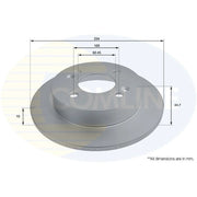 Comline Rear Brake Solid Discs & Pads fits Hyundai I10 II 2013-2019 1.0 1.2