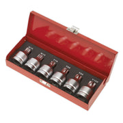Sealey Sec. TRX-Star & Sec. Spline Socket Bit Set 6pc 3/4"Sq Drive AK6218 Sealey  - Dynamic Drive