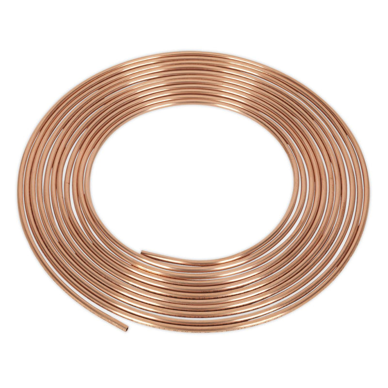 Sealey Brake Pipe Copper Tubing 22 Gauge 3/16" x 25ft BS EN 12449 C106 CBP002 Sealey - Dynamic Drive