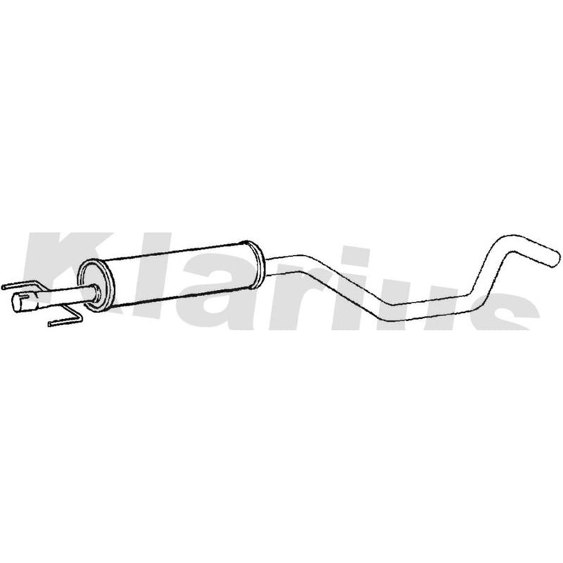 Klarius Box With Centre Pipe Centre fits Opel Zafira Family B 2005-2012 1.6