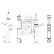 Febi Shock Absorber Damper Strut Front Left 1002526