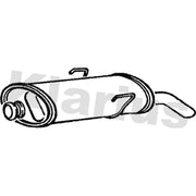 Klarius Box With Tail Pipe Rear fits Citroën Saxo 1996-2004 1.0 1.1 1.4 1.5 1.6