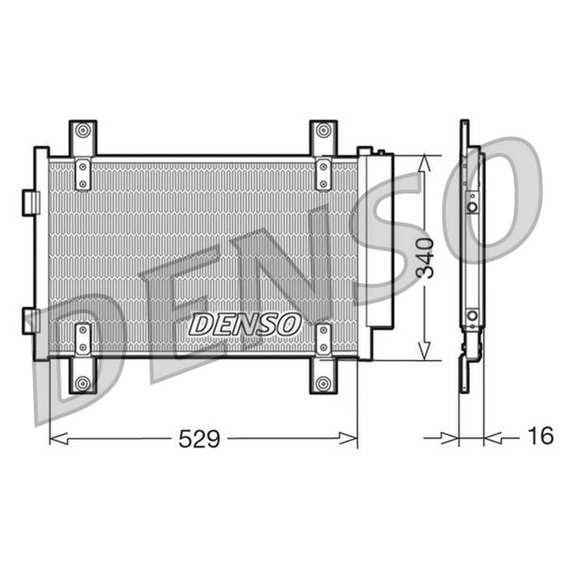 Denso Air Conditioning Condenser fits Citroën Relay II 2002-2006 2.0 2.2 2.8