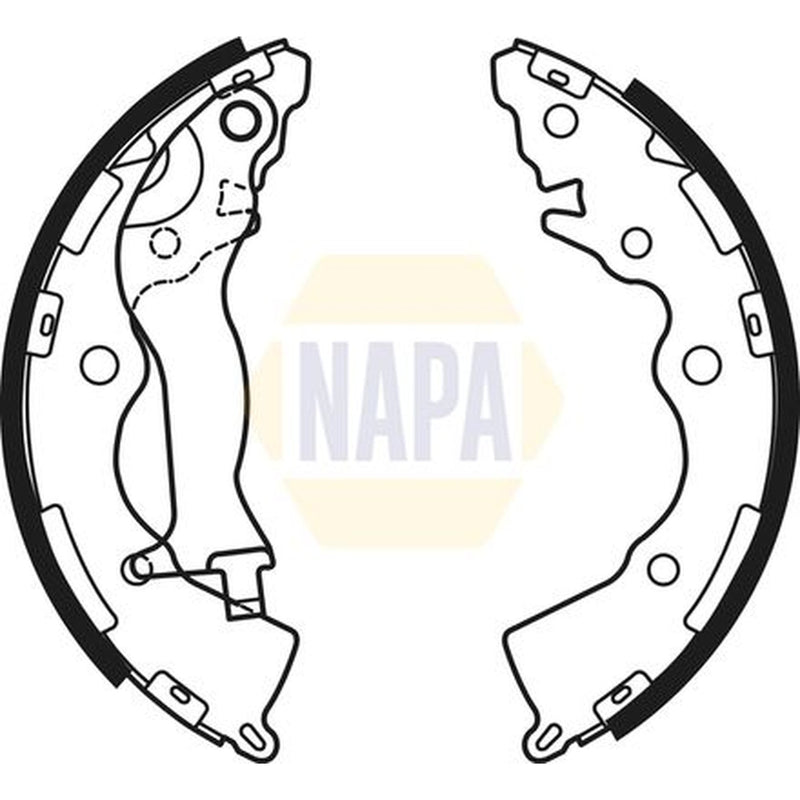 NAPA Brake Shoe Set Axle Kit fits Hyundai Accent III 2005-2010 1.4 1.5 1.6