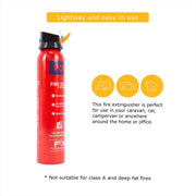 600G Gram Bc Powder Fire Extinguisher Car Home Caravan Van Portable Compact Fireblitz  - Dynamic Drive