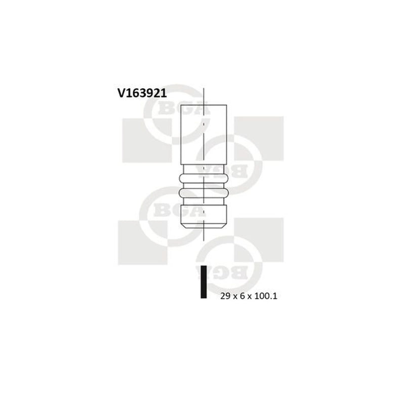 BGA Engine Exhaust Valve 29mm Head V163921