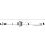 Apec Brake Hydraulic Hose Line Front fits Citroën C8 2002 on 2.0 2.2