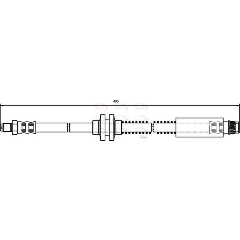 Apec Brake Hydraulic Hose Line Front fits Citroën C8 2002 on 2.0 2.2