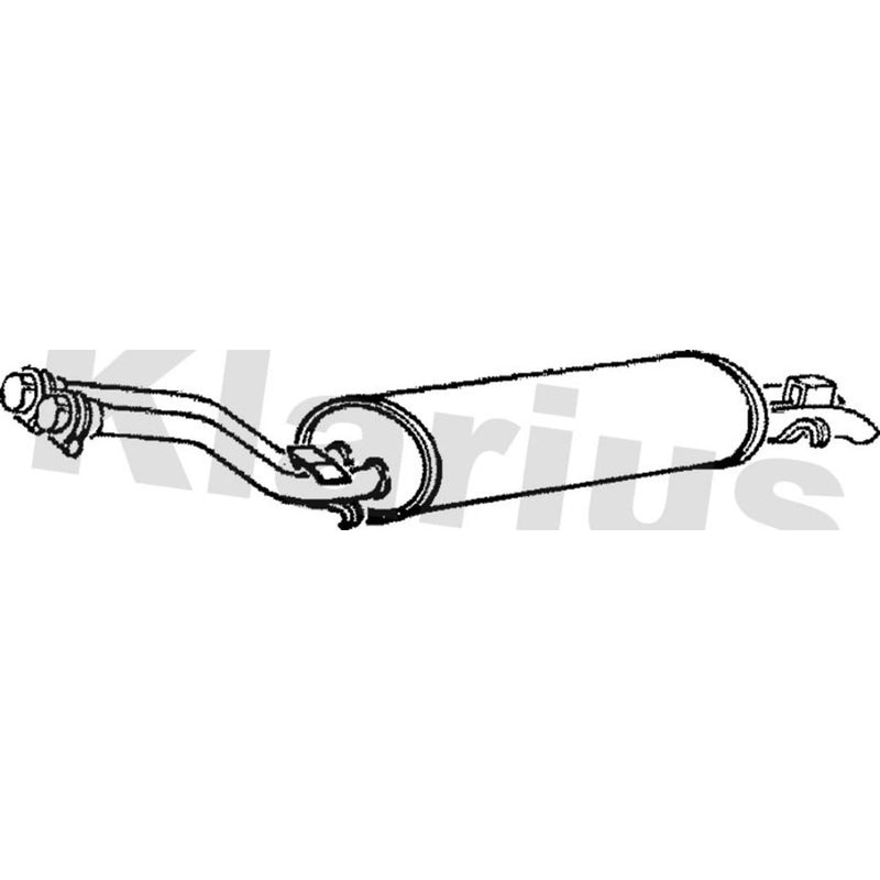 Klarius Box With Tail Pipe Rear fits Mercedes-Benz 123 1976-1985 123.030 123.033