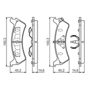Bosch Front & Rear Pads fits Ford Usa Explorer 1993-2002 4.0 4.9