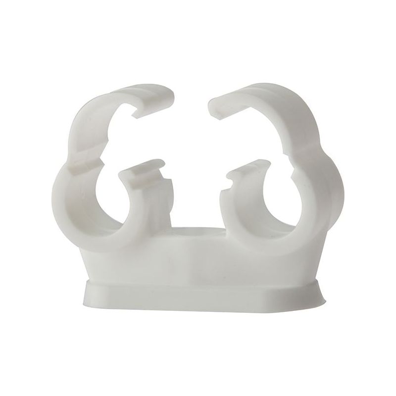 Forgefix Pipe Clip Double Cliplock 15mm Box 50 ForgeFix - Dynamic Drive